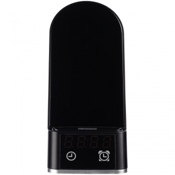 Зарядная станция c часами E-Store для смартфона, часов и наушников, черная