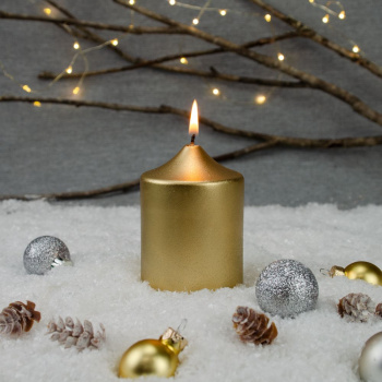 Свеча Lagom Care Metallic, золотистая
