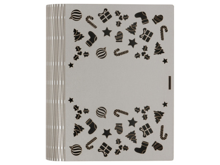 Деревянная коробка с резной крышкой "Книга", L