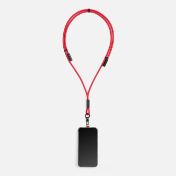 Кабель-ланьярд energyFlex Power Delivery 60 Вт, красный