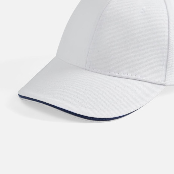 Бейсболка Buffalo, белая с темно-синим