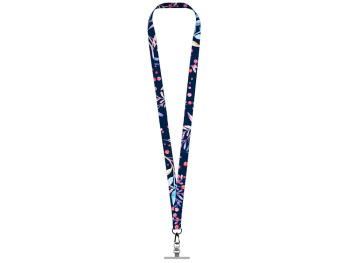 Ланъярд 2 см под сублимацию с трендовым карабином и металлическим держателем для телефона, черный