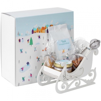 Декоративное украшение «Сани», белые