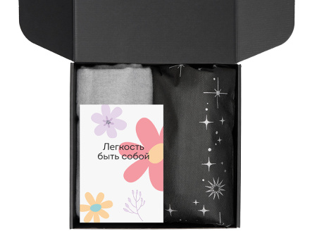 Подарочный набор «Re:f. Walk» с палантином, шоппером и термосом, серый