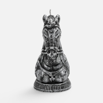 Свеча фигурная «Бюст лошади», серебристая