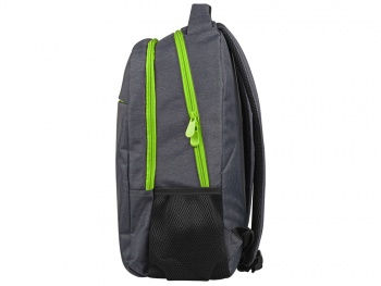 Рюкзак «Metropolitan», серый с зеленой молнией