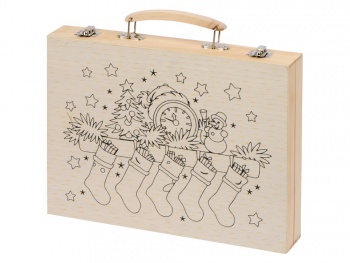 Набор для рисования из 67 предметов в чемодане с рождественским рисунком