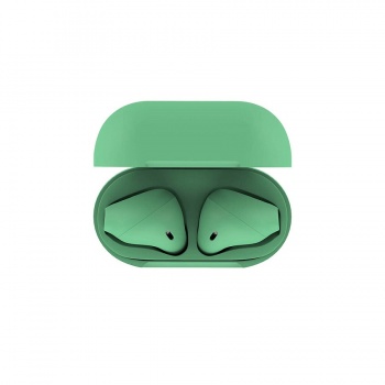 Наушники беспроводные с зарядным боксом TWS AIR SOFT, цвет мятный