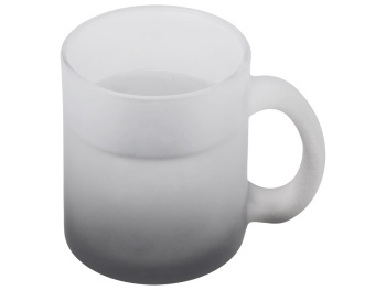 Стеклянная матовая кружка с градиентом для сублимации, черный "Ombre Sub"