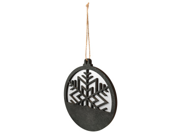 Подвеска деревянная "Noirflake"