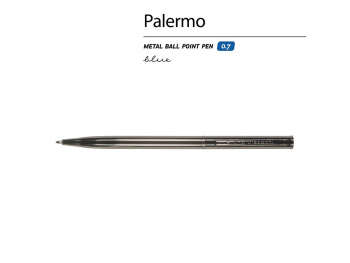Ручка шариковая автоматическая BrunoVisconti® "PALERMO" цвет корпуса вороненая сталь, 0.7 мм