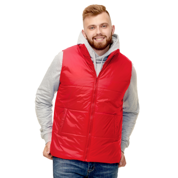 Жилет унисекс STAN утепленный таффета 210T,200, 84, Красный,  (14)  (50/L)