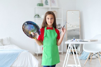 Фартук детский Natty Kids, зеленое яблоко