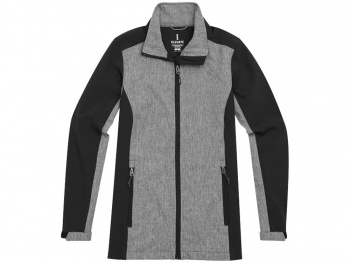 Куртка софтшел "Vesper" женская, черный/темно-серый