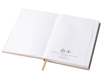 Блокнот из пробки А5 "Passiflora", твердая обложка, 80 листов 80 гр/м2 переработанной белой бумаги,