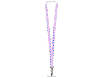 Ланъярд 2,5 см под сублимацию с большим карабином и металлическим держателем для телефона