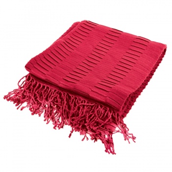 Плед "Wave", красный, акрил 100%, 180гр/м2, 130*150 см