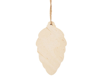 Подвеска шишка с цветной подложкой, коричневая подложка