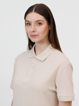 Рубашка поло унисекс Pacific, бежевая (льняная)