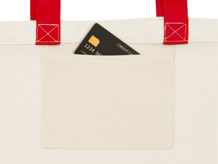 Сумка для шоппинга Cotton из переработанного хлопка 280 г, красный