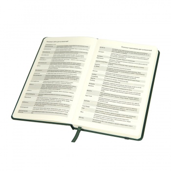 Ежедневник недатированный Ellie, А5, зеленый, кремовый блок, без обреза