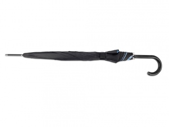 Зонт-трость "Капли воды" полуавтоматический с двухслойным куполом, черный голубой