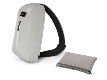 Подарочный набор с бутылкой для воды в сумке - слинге "
Athletic nomad", синий