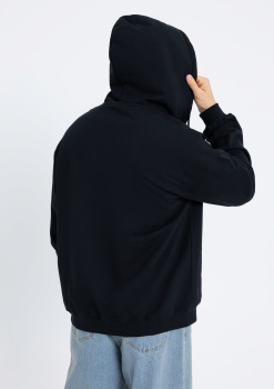 Толстовка Единый размер One size, с капюшоном на молнии футер без начёса 350, 72, Чёрный,  (20)  (ONE SIZE/ONE SIZE)