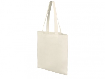 Сумки хлопок 90%, плотн. 200 г, грузопод.10 кг, размер 38х42 см, ручки 3х65 см с доп. швом, натур (P)