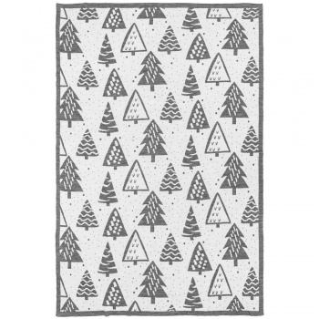 Плед «Елки», серый