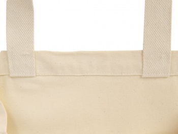 Сумка Donny из хлопка с донной складкой и парусиновыми ручками, натуральный