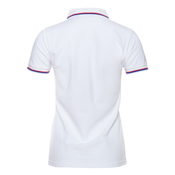 Рубашка поло женская триколор STAN хлопок/полиэстер 185, 04WRUS, Белый,  (10)  (42/XS)