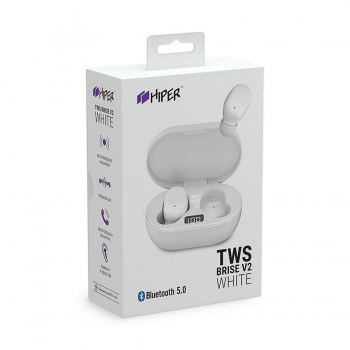 Наушники беспроводные с зарядным боксом HIPER TWS BRISE V2, цвет белый