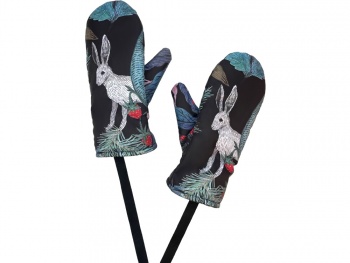 Варежки «Зайцы». Varvara (без лого Varvara)