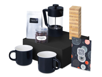 Подарочный набор «Re:y. Together»  с френчпрессом, кружками и дженгой