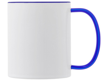 Керамическая кружка со стеклянной ручкой для сублимации "Charm", синий