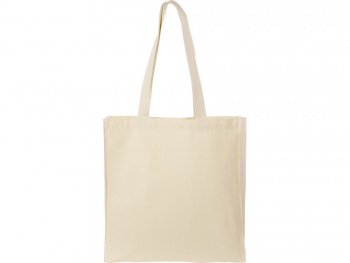 Сумка Donny из хлопка с донной складкой и парусиновыми ручками, натуральный