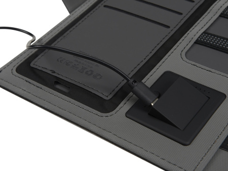 Органайзер с беспроводной зарядкой 5000 mAh "Powernote", светло-серый