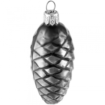 Елочная игрушка «Шишка» в коробке, графит