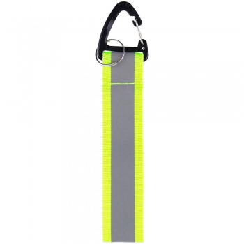 Светоотражающий брелок Flashline, серый с зеленым