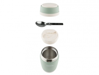 Термос из нерж. стали для еды тм ThermoCafe DETC-400FJ, 0.4L, салатовый