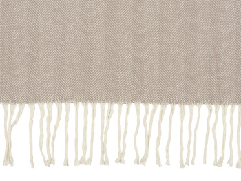 Плед "Ёлочка" 150х180 см. ПРЕМИУМ (бежевый однотонное)