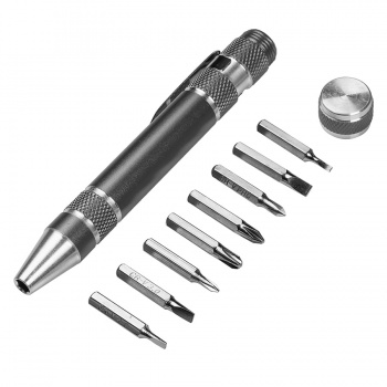 Набор из 8 отверток  "MULTIPEN" ,  серый, 11х1,5 см, металл
