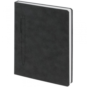 Набор Magnet с ежедневником, серый с зеленым