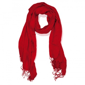 Набор подарочный CHERRYFAIRE: шарф, чайная пара, коробка, стружка, красный