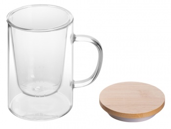 Стеклянная кружка с заварочной емкостью "Milfoil"