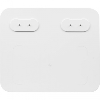 Станция беспроводной зарядки с колонкой и ночником Trilogy, белая