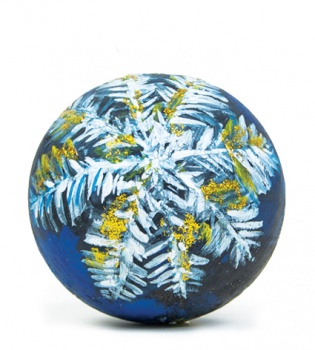 Набор для раскраски "ШАР", шар, кисть, краски,  D7 см,  папье-маше