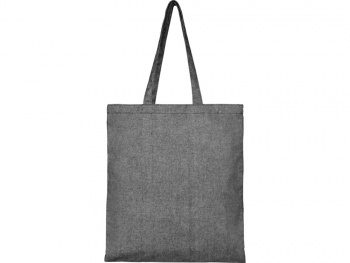 Сумка-тоут Pheebs из переработанного хлопка 150 г/м2, черный меланж