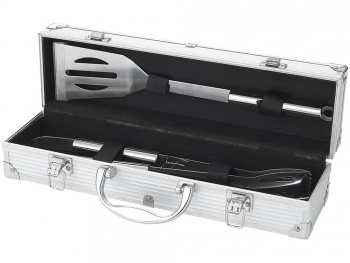 Набор для барбекю в кейсе: лопатка, щипцы, вилка "Salvy"